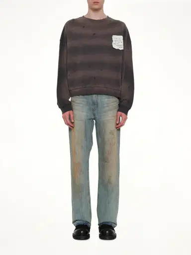 We11Done Paper Note Grunge Sweatshirt in Charcoal Grey | Thumbnail 7 We11Done Paper Note Grunge Sweatshirt in Charcoal Grey | Thumbnail 7
