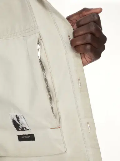 RICK OWENS DRKSHDW Outershirt in Sand Beige | Thumbnail 2 RICK OWENS DRKSHDW Outershirt in Sand Beige | Thumbnail 2