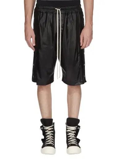 RICK OWENS DRKSHDW Wide Pusher Shorts | Thumbnail 1 RICK OWENS DRKSHDW Wide Pusher Shorts | Thumbnail 1