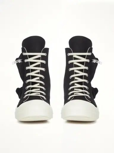 RICK OWENS DRKSHDW Cargo Sneaks in Black/milk Black | Thumbnail 2 RICK OWENS DRKSHDW Cargo Sneaks in Black/milk Black | Thumbnail 2