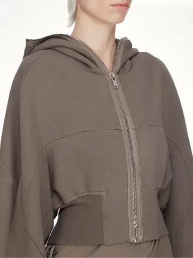 RICK OWENS DRKSHDW Collage Gimp Hoodie in Dust Brown | Thumbnail 2 RICK OWENS DRKSHDW Collage Gimp Hoodie in Dust Brown | Thumbnail 2