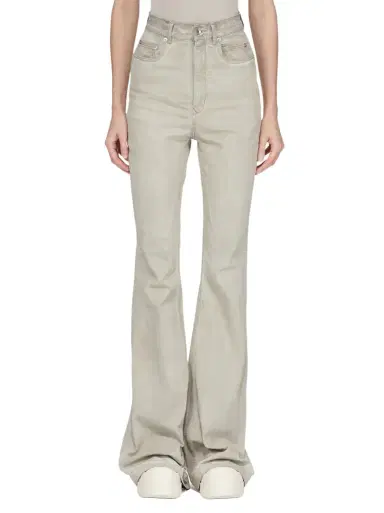 RICK OWENS DRKSHDW Bolan Bootcut in Sand Beige | Thumbnail 1 RICK OWENS DRKSHDW Bolan Bootcut in Sand Beige | Thumbnail 1