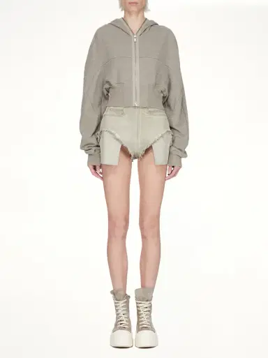 RICK OWENS DRKSHDW Dirt Cutoffs in Sand Beige | Thumbnail 5 RICK OWENS DRKSHDW Dirt Cutoffs in Sand Beige | Thumbnail 5