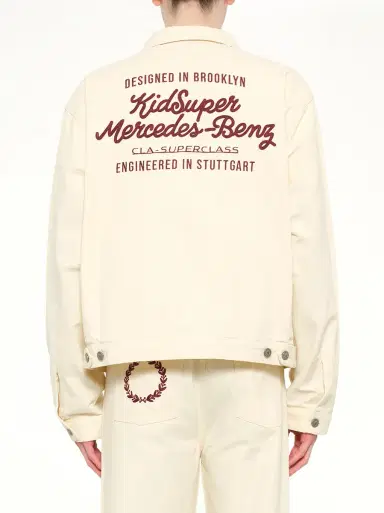 KidSuper Kidsuper X Mercedes Benz Work Jacket in Cream Beige | Thumbnail 5 KidSuper Kidsuper X Mercedes Benz Work Jacket in Cream Beige | Thumbnail 5
