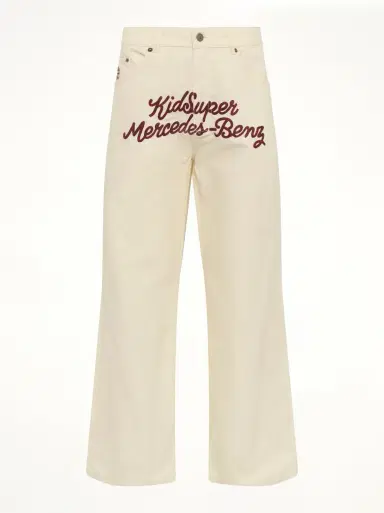 KidSuper Kidsuper X Mercedes Benz Work Pants in Cream Beige | Thumbnail 3 KidSuper Kidsuper X Mercedes Benz Work Pants in Cream Beige | Thumbnail 3
