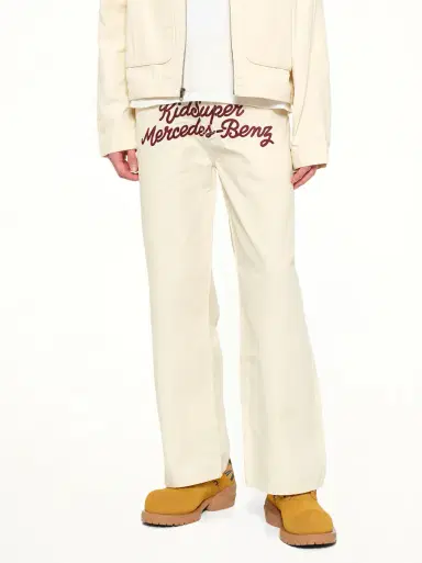 KidSuper Kidsuper X Mercedes Benz Work Pants in Cream Beige | Thumbnail 6 KidSuper Kidsuper X Mercedes Benz Work Pants in Cream Beige | Thumbnail 6