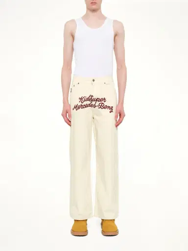 KidSuper Kidsuper X Mercedes Benz Work Pants in Cream Beige | Thumbnail 7 KidSuper Kidsuper X Mercedes Benz Work Pants in Cream Beige | Thumbnail 7
