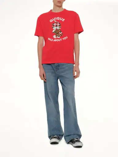 KENZO Kenzo Cartoon Classic T-shirt in Cherry Red | Thumbnail 4 KENZO Kenzo Cartoon Classic T-shirt in Cherry Red | Thumbnail 4