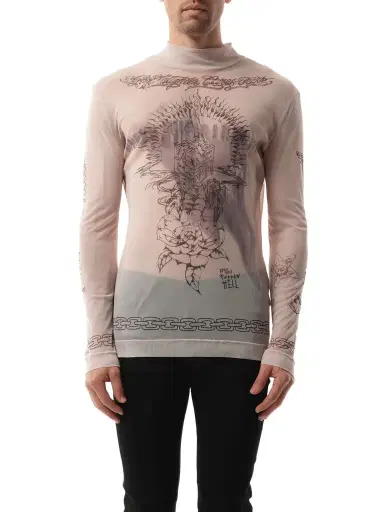 Givenchy Tattoo Shrine Mesh Long Sleeve T-shirt | Thumbnail 1 Givenchy Tattoo Shrine Mesh Long Sleeve T-shirt | Thumbnail 1