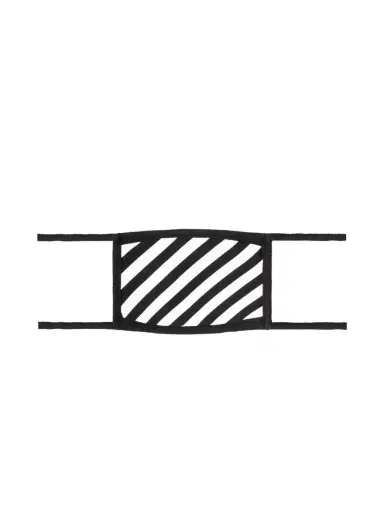 Off-White Diagonal Stripe Mask | Thumbnail 1 Off-White Diagonal Stripe Mask | Thumbnail 1