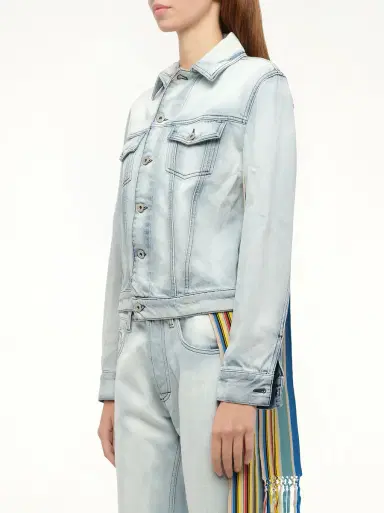 Loewe Stripe Band Denim Jacket in L Blue | Thumbnail 3 Loewe Stripe Band Denim Jacket in L Blue | Thumbnail 3