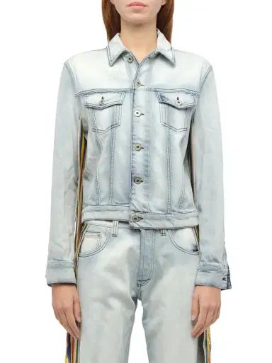 Loewe Stripe Band Denim Jacket in L Blue | Thumbnail 1 Loewe Stripe Band Denim Jacket in L Blue | Thumbnail 1