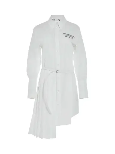 Off-White Popel Plisse Shirt Dress | Thumbnail 1 Off-White Popel Plisse Shirt Dress | Thumbnail 1