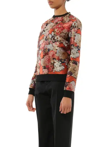 Givenchy Flower Sweatshirt in Orange/black Orange | Thumbnail 5 Givenchy Flower Sweatshirt in Orange/black Orange | Thumbnail 5