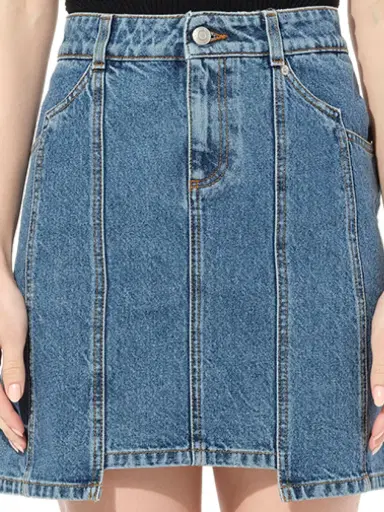 Alexander McQueen Mini Denim Skirt | Thumbnail 3 Alexander McQueen Mini Denim Skirt | Thumbnail 3
