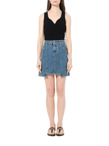 Alexander McQueen Mini Denim Skirt | Thumbnail 4 Alexander McQueen Mini Denim Skirt | Thumbnail 4
