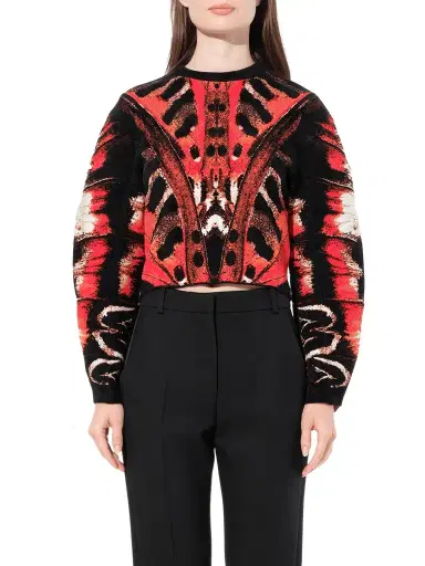 Alexander McQueen Butterfly Jacquard Knitwear | Thumbnail 1 Alexander McQueen Butterfly Jacquard Knitwear | Thumbnail 1