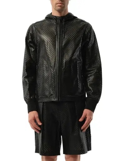 Givenchy Leather Hooded Jacket | Thumbnail 1 Givenchy Leather Hooded Jacket | Thumbnail 1