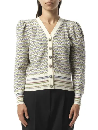Marc Jacobs Long Sleeve V-neck Cardigan | Thumbnail 1 Marc Jacobs Long Sleeve V-neck Cardigan | Thumbnail 1