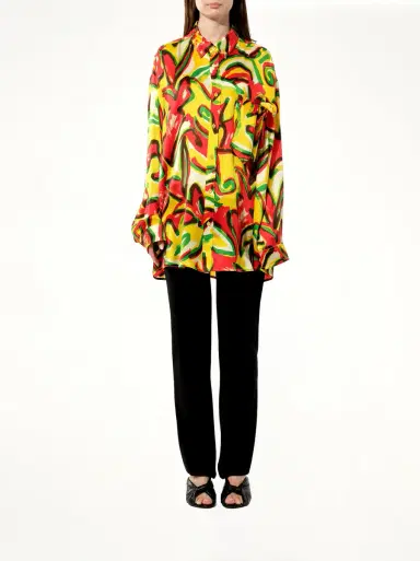 Balenciaga Scarf Flower Shirt | Thumbnail 4 Balenciaga Scarf Flower Shirt | Thumbnail 4