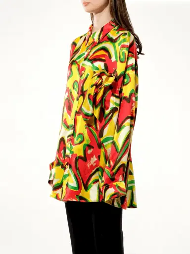Balenciaga Scarf Flower Shirt | Thumbnail 5 Balenciaga Scarf Flower Shirt | Thumbnail 5
