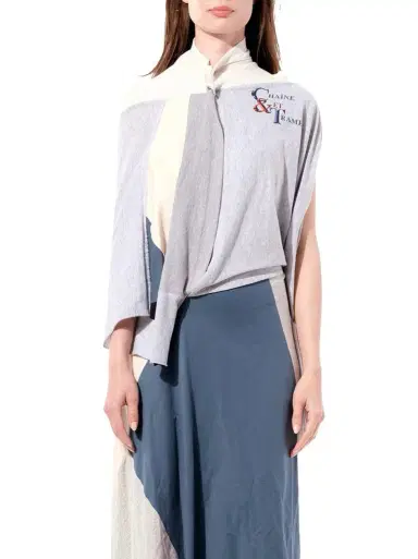 Balenciaga Asym Dress in Ecru White | Thumbnail 1 Balenciaga Asym Dress in Ecru White | Thumbnail 1