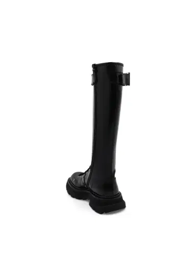 Alexander McQueen Tread Knee High Lace Up Boots | Thumbnail 2 Alexander McQueen Tread Knee High Lace Up Boots | Thumbnail 2