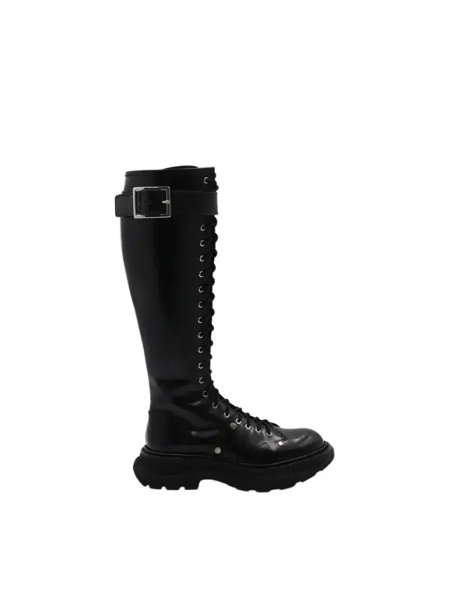 Tread Knee High Lace Up Boots Tread Knee High Lace Up Boots
