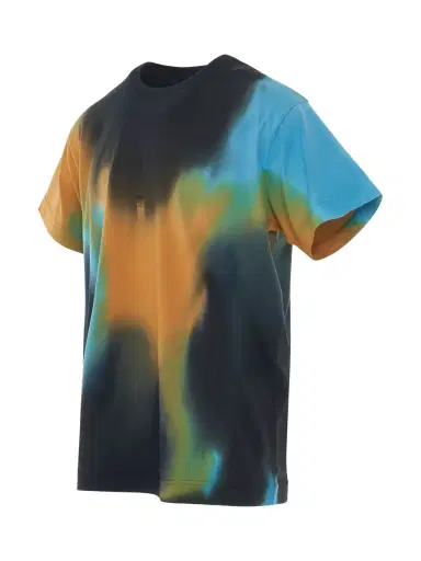 Givenchy 4G Embroidered Oversized Tiedye Back Cut T-shirt in Black/blue | Thumbnail 3 Givenchy 4G Embroidered Oversized Tiedye Back Cut T-shirt in Black/blue | Thumbnail 3