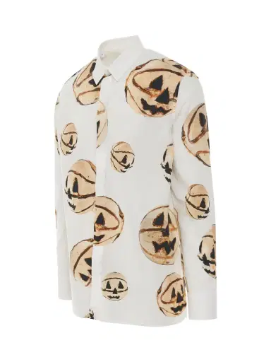 Givenchy Boxy Fit Print Shirt in White/yellow White | Thumbnail 3 Givenchy Boxy Fit Print Shirt in White/yellow White | Thumbnail 3