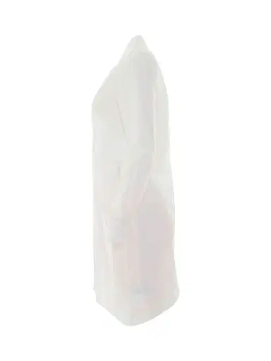 Off-White Popeline Draped Shirt Dress | Thumbnail 2 Off-White Popeline Draped Shirt Dress | Thumbnail 2