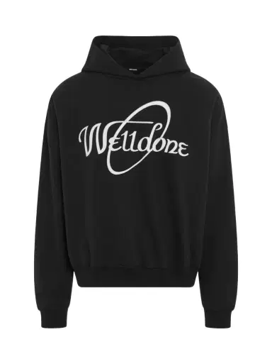 We11Done Cursive Circle Logo Hoodie | Thumbnail 1 We11Done Cursive Circle Logo Hoodie | Thumbnail 1