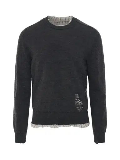 Maison Margiela Distressed Wool Jumper | Thumbnail 1 Maison Margiela Distressed Wool Jumper | Thumbnail 1