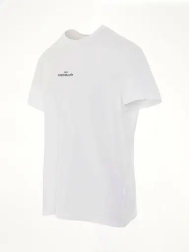 Maison Margiela Upside Down Logo T-shirt in White/black White | Thumbnail 3 Maison Margiela Upside Down Logo T-shirt in White/black White | Thumbnail 3