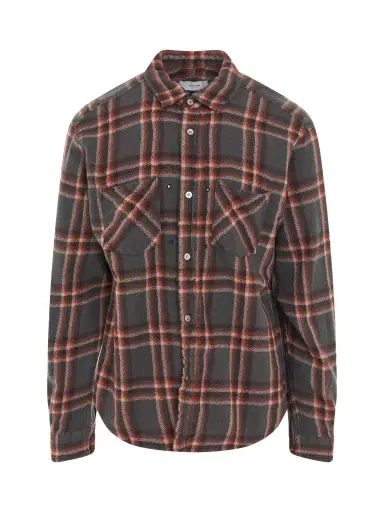 FACETASM Shrunken Check Shirt in Charcoal Black | Thumbnail 1 FACETASM Shrunken Check Shirt in Charcoal Black | Thumbnail 1