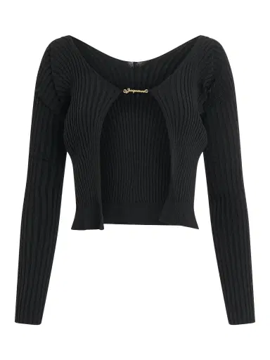 Jacquemus Pralu Longue Charm Cardigan | Thumbnail 1 Jacquemus Pralu Longue Charm Cardigan | Thumbnail 1