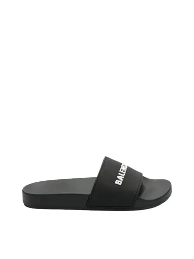 Balenciaga 3D Logo Pool Slide Sandal in Black/white | Thumbnail 1 Balenciaga 3D Logo Pool Slide Sandal in Black/white | Thumbnail 1