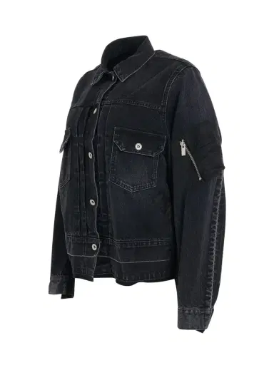 Sacai Denim & Nylon Twill Jacket | Thumbnail 3 Sacai Denim & Nylon Twill Jacket | Thumbnail 3