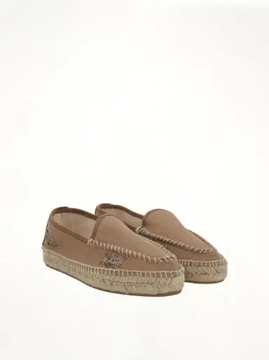 Maison Margiela Embroidered Espadrilles in Chamois Brown | Thumbnail 3 Maison Margiela Embroidered Espadrilles in Chamois Brown | Thumbnail 3