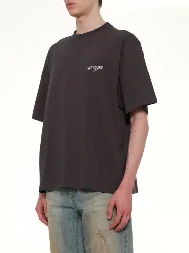We11Done Wave Logo Short Sleeve T-shirt in Charcoal Grey | Thumbnail 2 We11Done Wave Logo Short Sleeve T-shirt in Charcoal Grey | Thumbnail 2