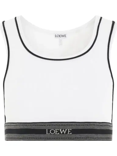 Loewe Logo Cropped Tank Top | Thumbnail 1 Loewe Logo Cropped Tank Top | Thumbnail 1
