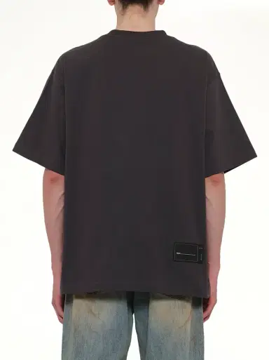 We11Done Classic Front Logo T-shirt in Charcoal Black | Thumbnail 5 We11Done Classic Front Logo T-shirt in Charcoal Black | Thumbnail 5