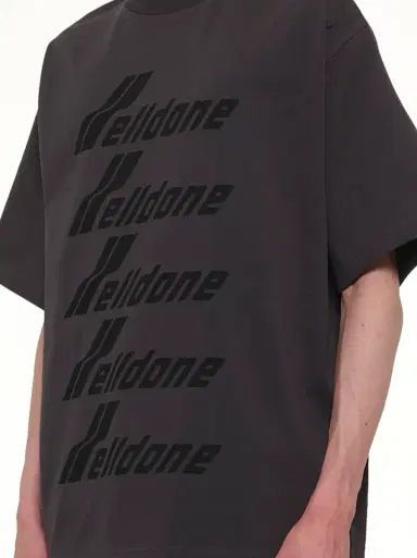 We11Done Classic Front Logo T-shirt in Charcoal Black | Thumbnail 6 We11Done Classic Front Logo T-shirt in Charcoal Black | Thumbnail 6
