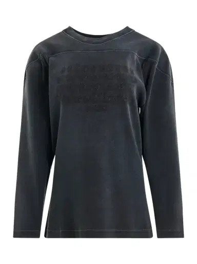 Maison Margiela Rib Cotton Logo Sweatshirt | Thumbnail 1 Maison Margiela Rib Cotton Logo Sweatshirt | Thumbnail 1