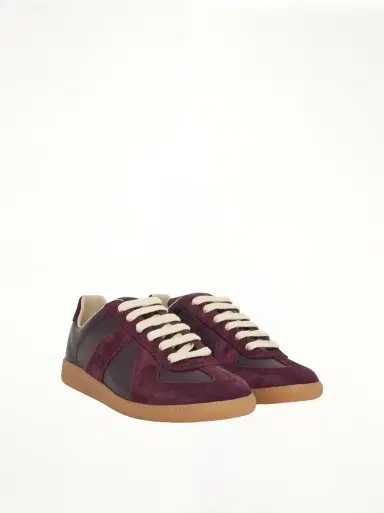 Maison Margiela Replica Leather Sneaker in Merlot Purple | Thumbnail 3 Maison Margiela Replica Leather Sneaker in Merlot Purple | Thumbnail 3