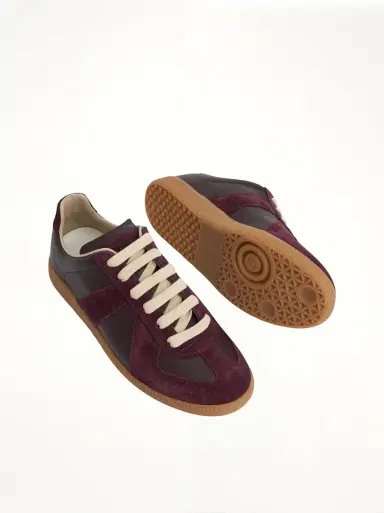 Maison Margiela Replica Leather Sneaker in Merlot Purple | Thumbnail 4 Maison Margiela Replica Leather Sneaker in Merlot Purple | Thumbnail 4