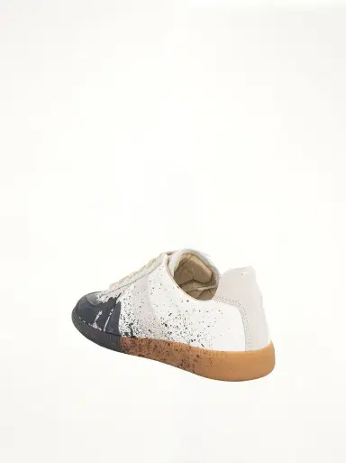Maison Margiela Replica Paint Splatter Sneaker in White/pewter White | Thumbnail 2 Maison Margiela Replica Paint Splatter Sneaker in White/pewter White | Thumbnail 2