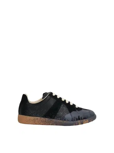 Maison Margiela Replica Paint Splatter Sneaker in Black/pewter Black | Thumbnail 1 Maison Margiela Replica Paint Splatter Sneaker in Black/pewter Black | Thumbnail 1