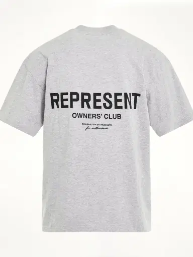 Represent New Represent Owners Club T-shirt in Ash Grey/black Grey | Thumbnail 4 Represent New Represent Owners Club T-shirt in Ash Grey/black Grey | Thumbnail 4