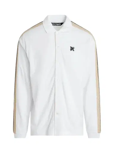 Palm Angels Monogram Track Long Sleeve Polo | Thumbnail 1 Palm Angels Monogram Track Long Sleeve Polo | Thumbnail 1